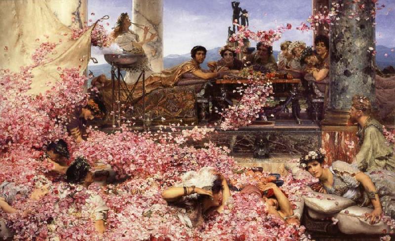 Sir Lawrence Alma-Tadema,OM.RA,RWS The Roses of Heliogabalus China oil painting art